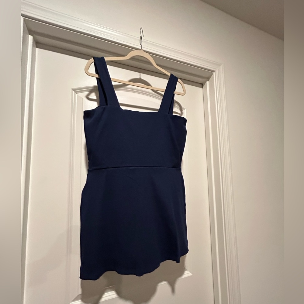 Victoria Secret PINK Navy Blue Ribbed Athletic Dress with Built-In Shorts - XL